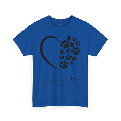 Pet Lover Unisex Heavy Cotton Tee, Love My Pet Shirt, Dog Cat Owner Gift, Animal Lover Apparel, Pet Tee - NOTALIFY