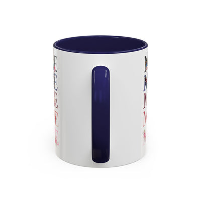 Mother's Day Mug, Accent Coffee Cup with Flowers and Names, Gift for M