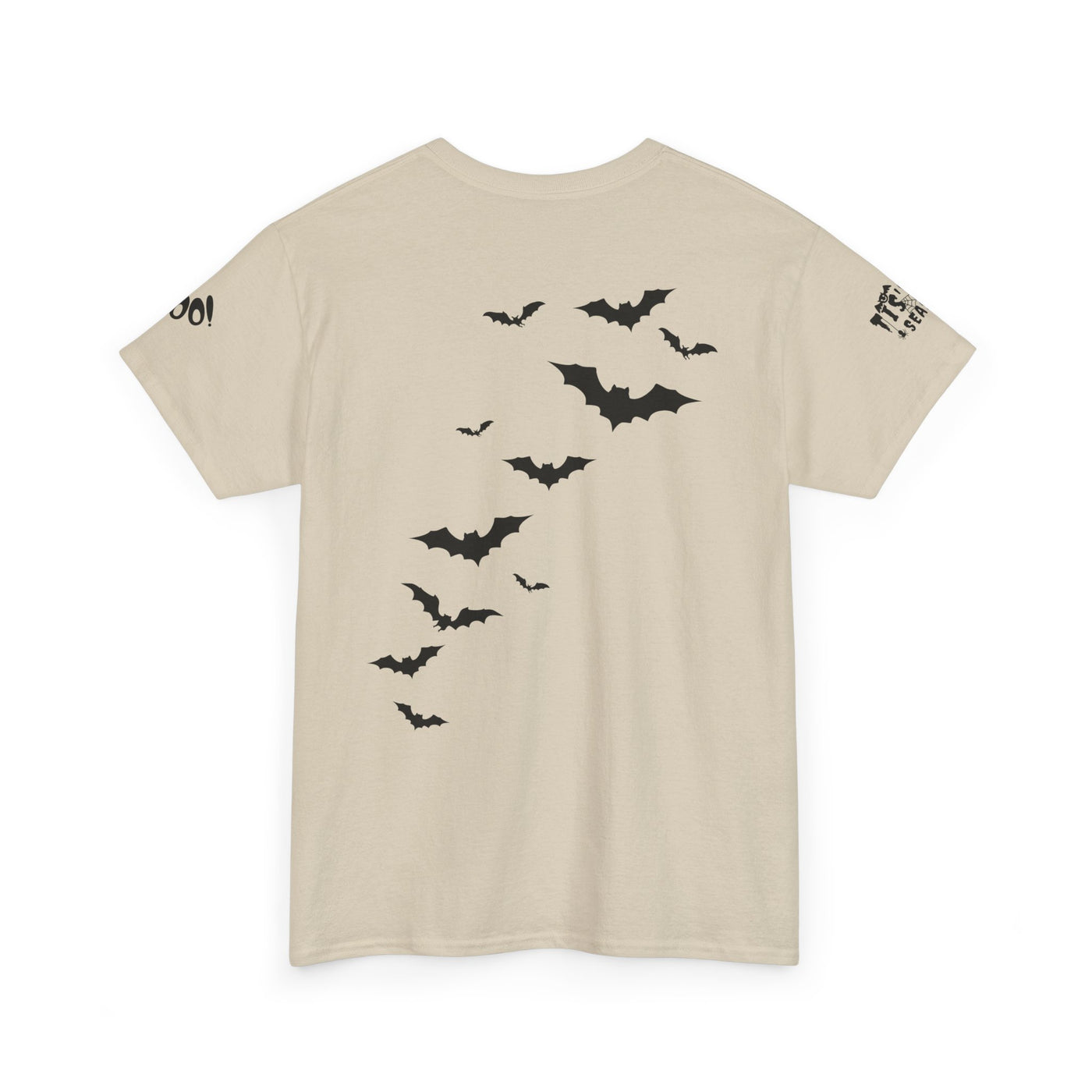 NOTALIFY Halloween Just Here for the Boo Graphic Tee, Spooky T-Shirt, Fun Fall Apparel, Unisex Halloween Tee, Gnome & Bats