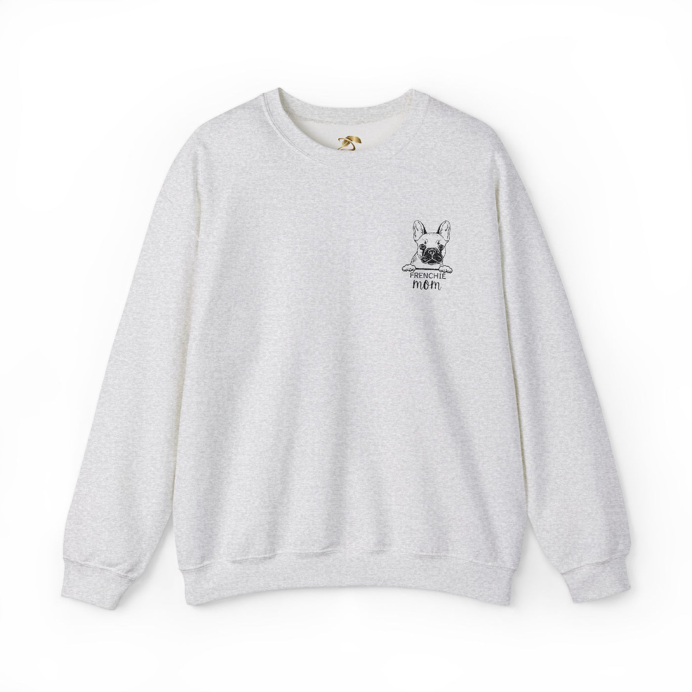 Frenchie Mom Embroidery Sweatshirt, Mother's Day Gift, Cute Dog Lover Jumper, French Bulldog Crewneck, Gift for Mom, Pet Owner Sweater - NOTALIFY