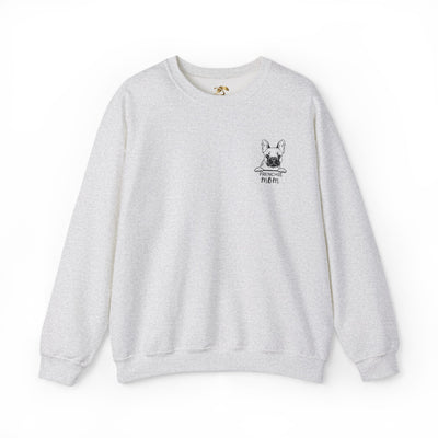 Frenchie Mom Embroidery Sweatshirt, Mother's Day Gift, Cute Dog Lover Jumper, French Bulldog Crewneck, Gift for Mom, Pet Owner Sweater - NOTALIFY