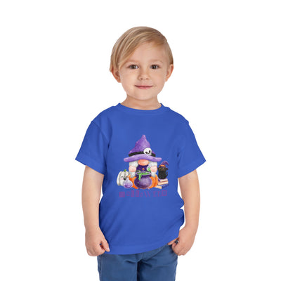 NOTALIFY Halloween Gnome Toddler TEE 1| Cute Fall Tee with Pumpkin | Soft Cotton Short Sleeve | Spooky Autumn Outfit for Kids