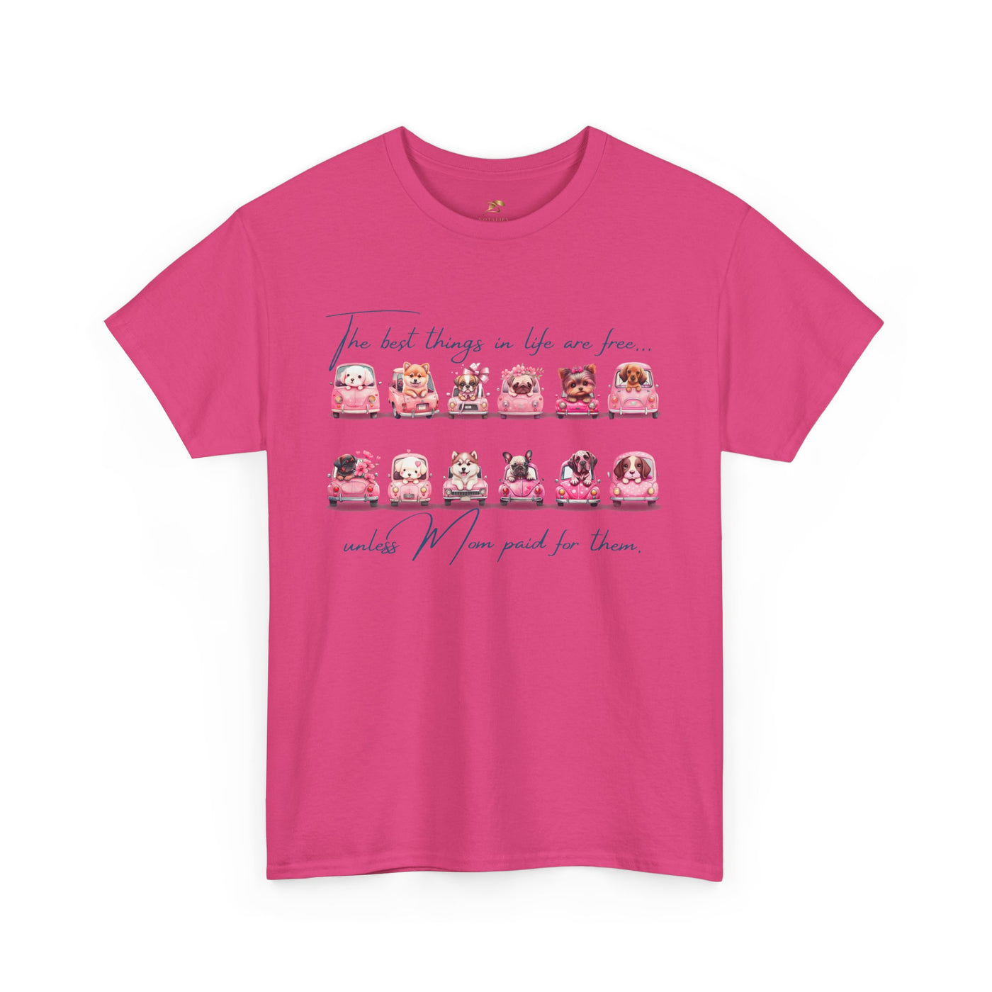 Cute Dogs Mother's Day T-Shirt, Best Things In Life Are Free, Unisex Tee, Gift For Mom, Heavy Cotton Shirt, Mother's Day Gift - NOTALIFY