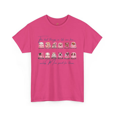 Cute Dogs Mother's Day T-Shirt, Best Things In Life Are Free, Unisex Tee, Gift For Mom, Heavy Cotton Shirt - NOTALIFY