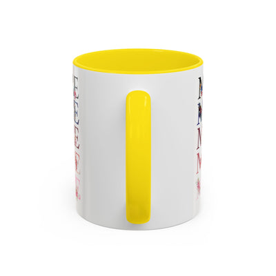 Mother's Day Mug, Accent Coffee Cup with Flowers and Names, Gift for M