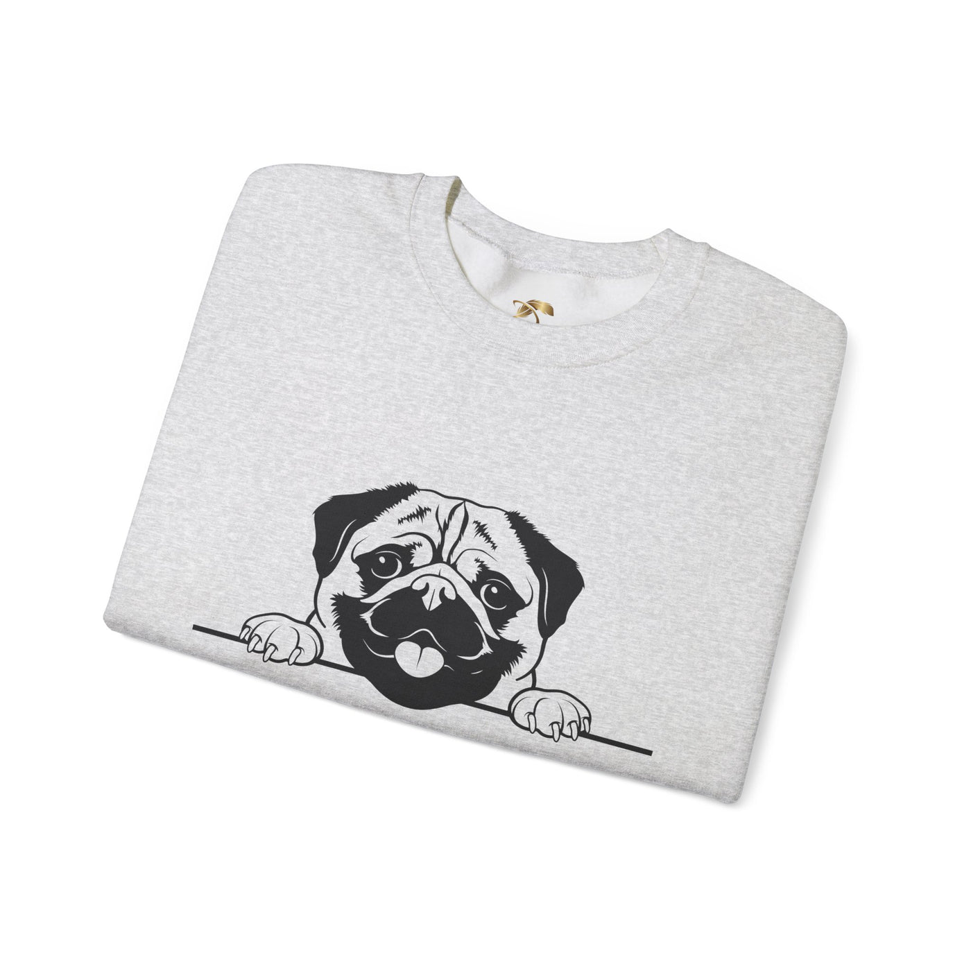 Pug Dog Lover Sweatshirt, Pet's Name Personalized Gift Idea, Pug Dog Owner Apparel, Custom Dog Paw Print Jumper, Comfy Crewneck - NOTALIFY
