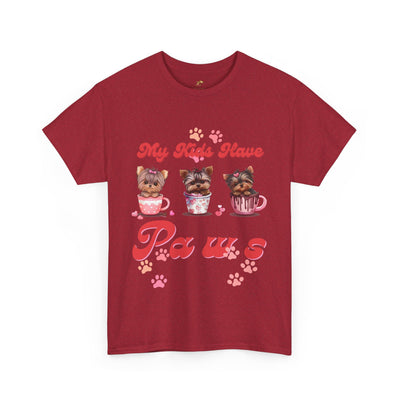 Dog Lover Unisex Tee, Animal Parent Tshirt, My Kids Have Paws Shirt, Cute Puppy Graphic Tee, Pet Owner Gift, Casual Dog Mom Dad Top - NOTALIFY