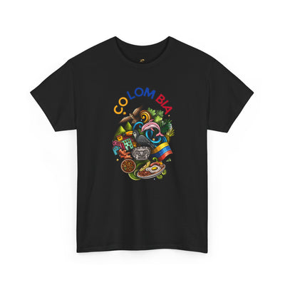 Colorful Unisex Heavy Cotton Tee with Joyful Message, Fun T-Shirt, Cas