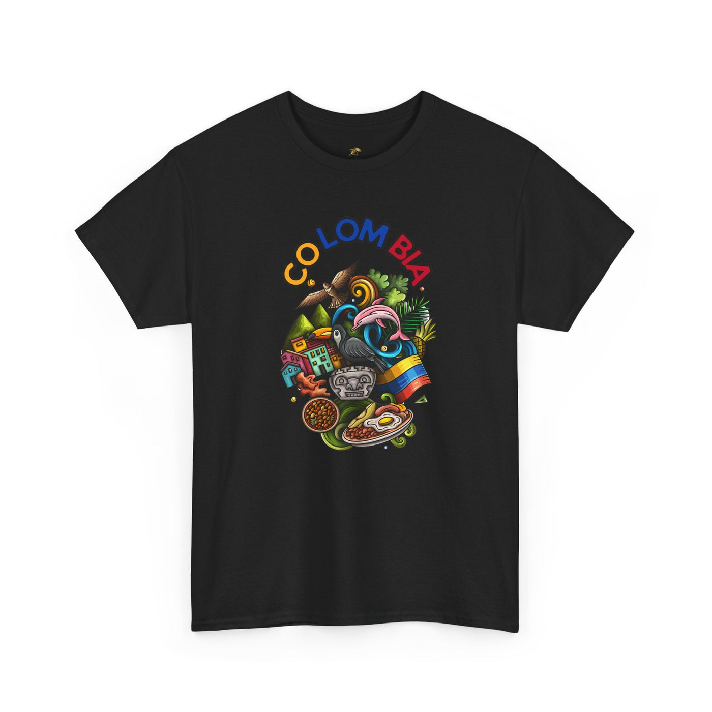 Colorful Unisex Heavy Cotton Tee with Joyful Message, Fun T-Shirt, Cas