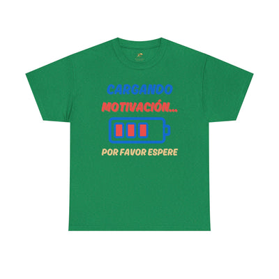 Cargando Motivación, Por Favor Espere Spanish Funny Tee | Loading Motivation Tee | Battery Graphic Shirt | Motivational Quote | Unisex Gift