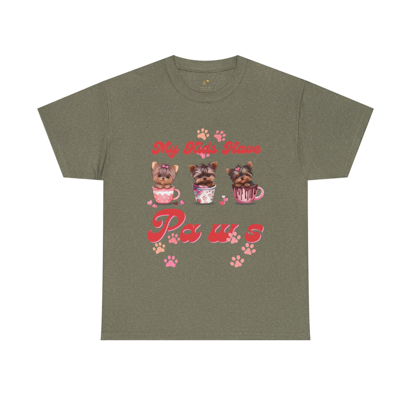 Dog Lover Unisex Tee, Animal Parent Tshirt, My Kids Have Paws Shirt, Cute Puppy Graphic Tee, Pet Owner Gift, Casual Dog Mom Dad Top - NOTALIFY
