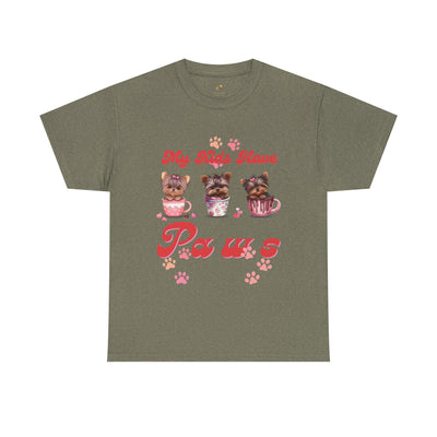 Dog Lover Unisex Tee, Animal Parent Tshirt, My Kids Have Paws Shirt, Cute Puppy Graphic Tee, Pet Owner Gift, Casual Dog Mom Dad Top - NOTALIFY