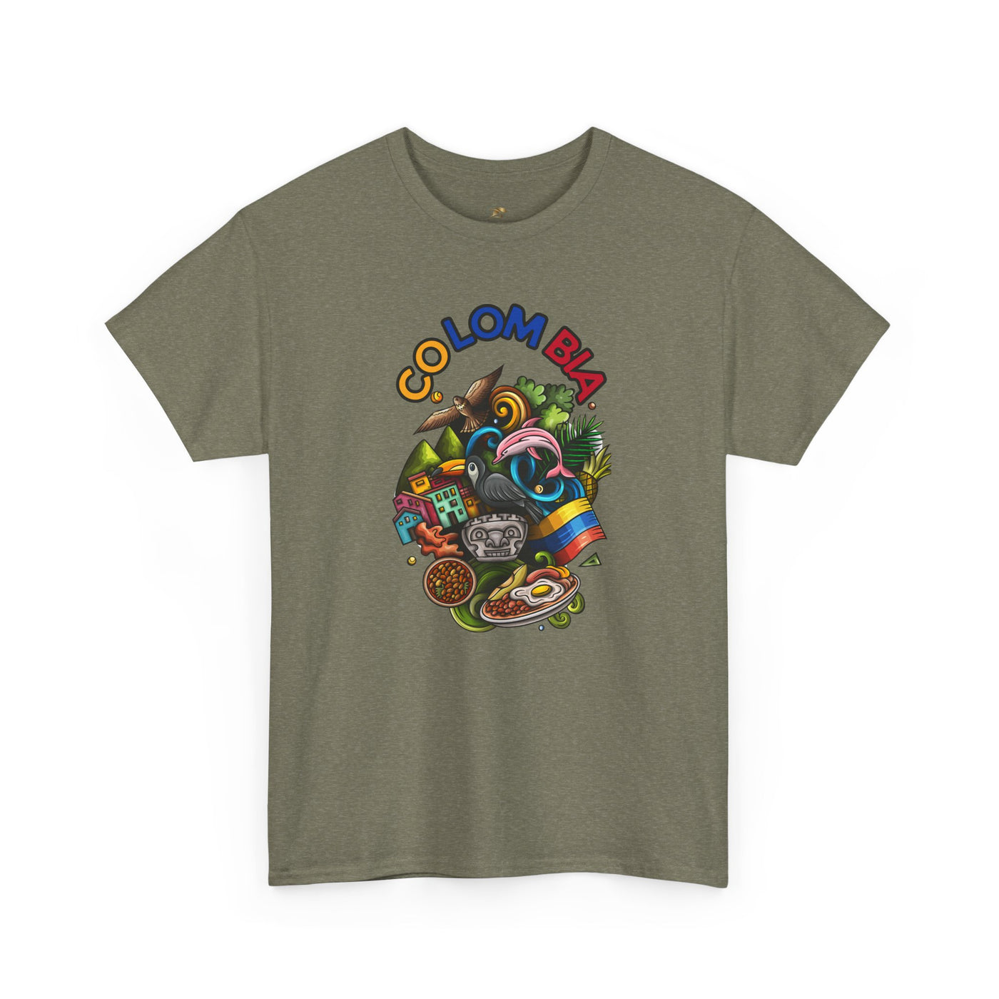 Colorful Unisex Heavy Cotton Tee with Joyful Message, Fun T-Shirt, Cas