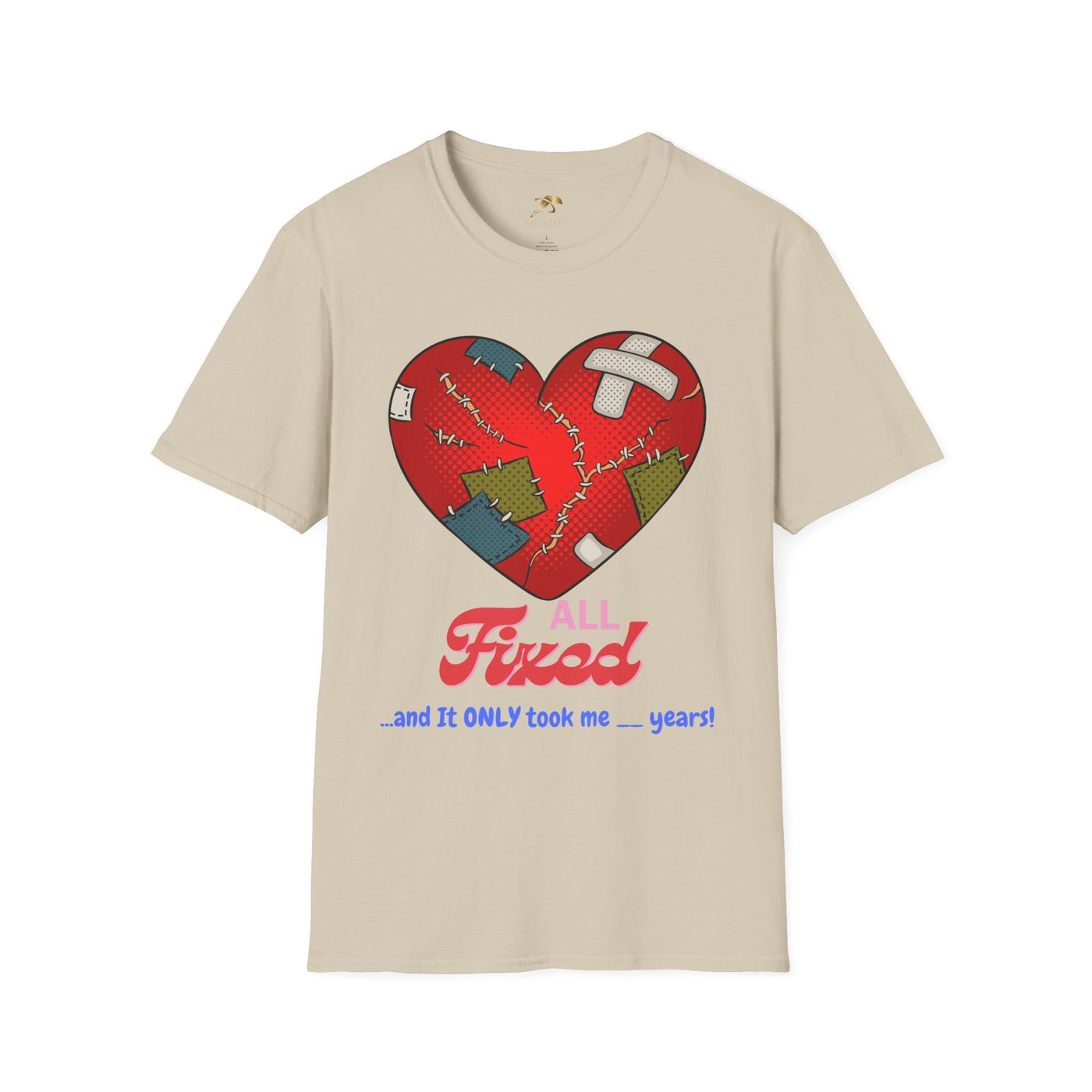 Unisex t-shirt with heart design, perfect Valentine's Day gift for couples.