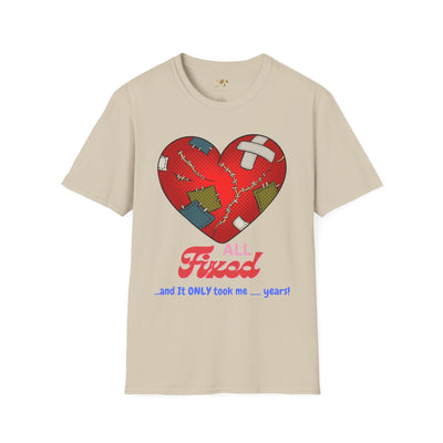 Unisex t-shirt with heart design, perfect Valentine's Day gift for couples.