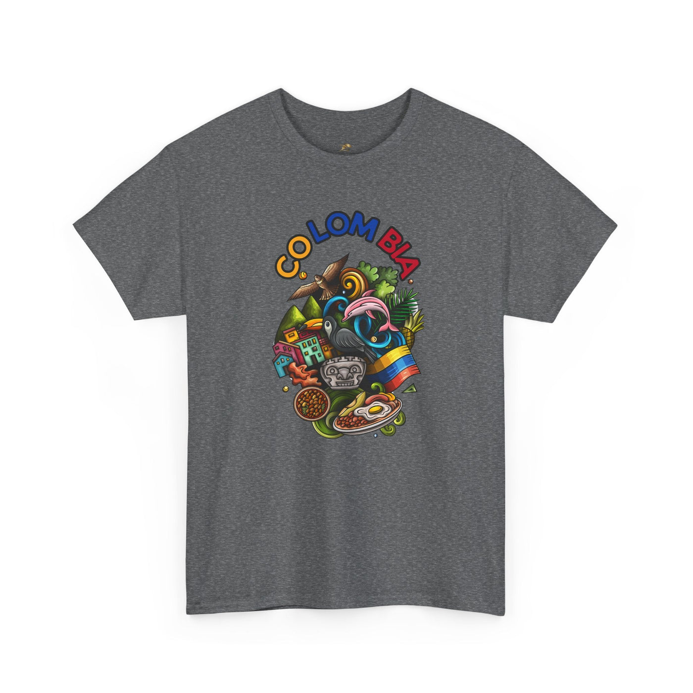 Colorful Unisex Heavy Cotton Tee with Joyful Message, Fun T-Shirt, Cas
