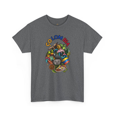 Colorful Unisex Heavy Cotton Tee with Joyful Message, Fun T-Shirt, Cas