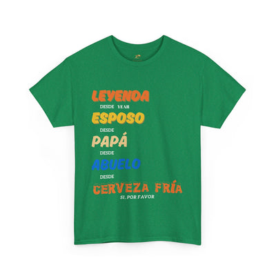 Funny Grandpa Beer Shirt | Leyenda Desde Esposo Papá Abuelo Tee | Spanish Dad Gift | Fathers Day Latino Humor T-Shirt for Men | Gift for Dad