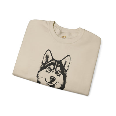 Husky Lover Sweatshirt, Pet's Name Personalized Gift Idea, Husky Dog Owner Apparel, Custom Dog Paw Print Jumper, Comfy Crewneck - NOTALIFY