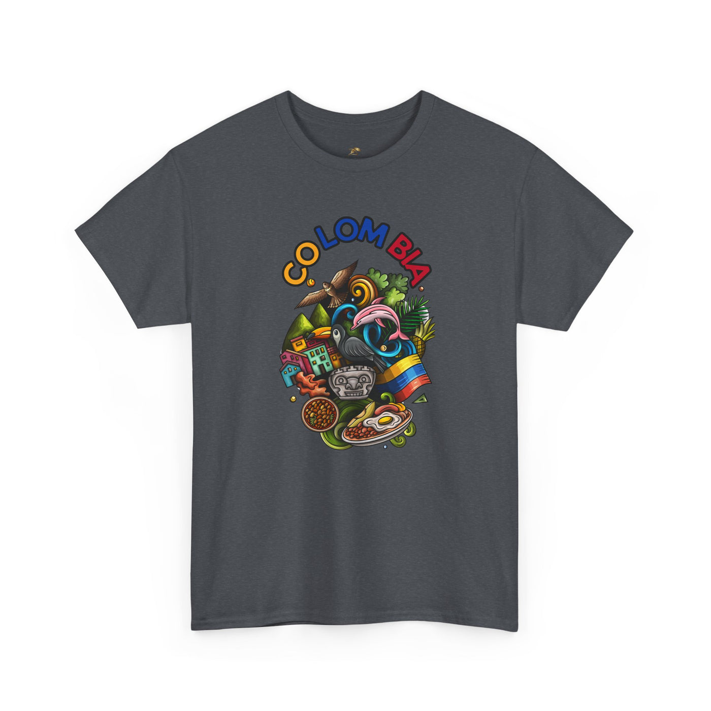 Colorful Unisex Heavy Cotton Tee with Joyful Message, Fun T-Shirt, Cas