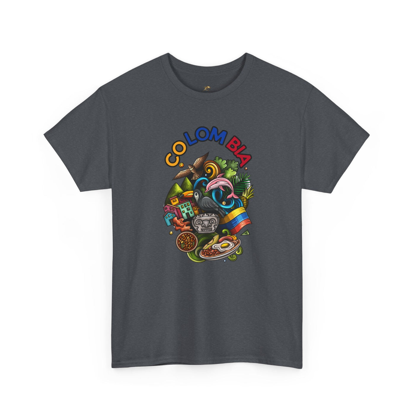 Colorful Unisex Heavy Cotton Tee with Joyful Message, Fun T-Shirt, Cas