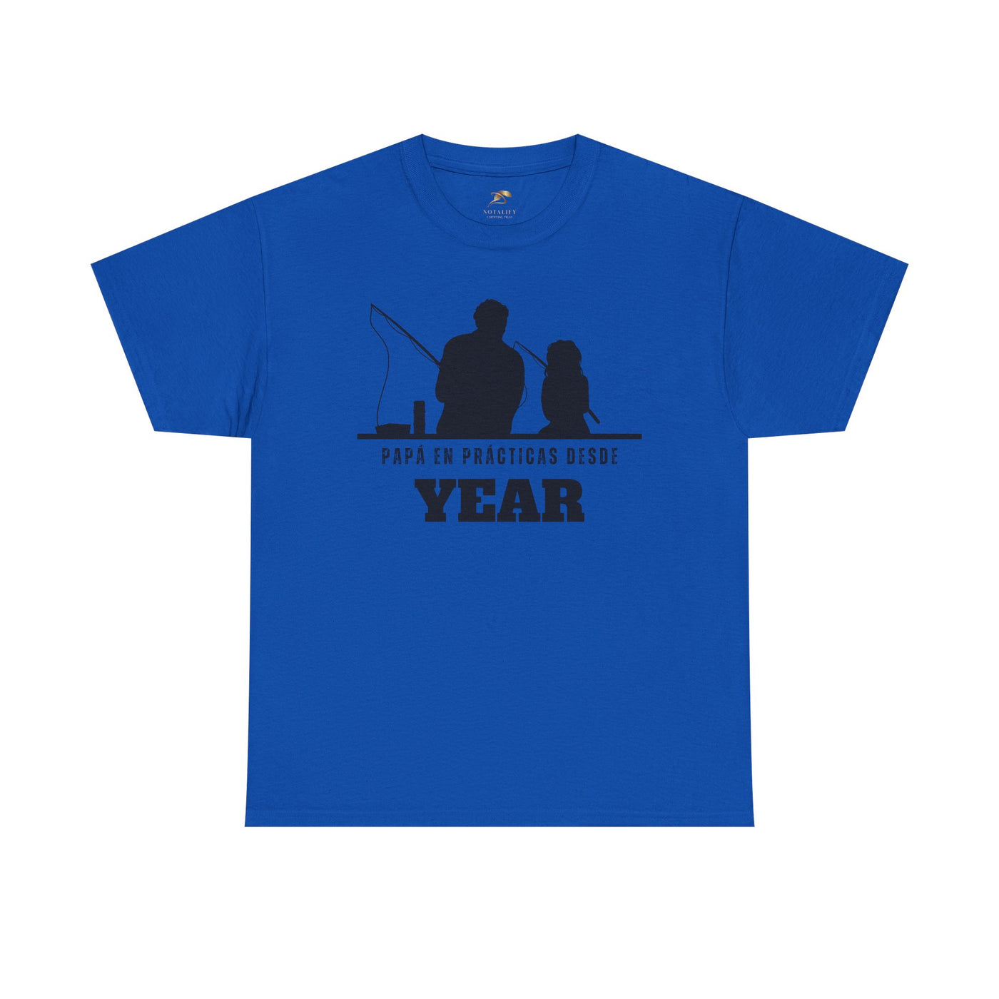 Fishing Dad Shirt | Papá en Prácticas Desde [Year] | Personalized Dad & Son/Daughter Fishing Tee | Fathers Day Gift | Spanish Custom T-Shirt