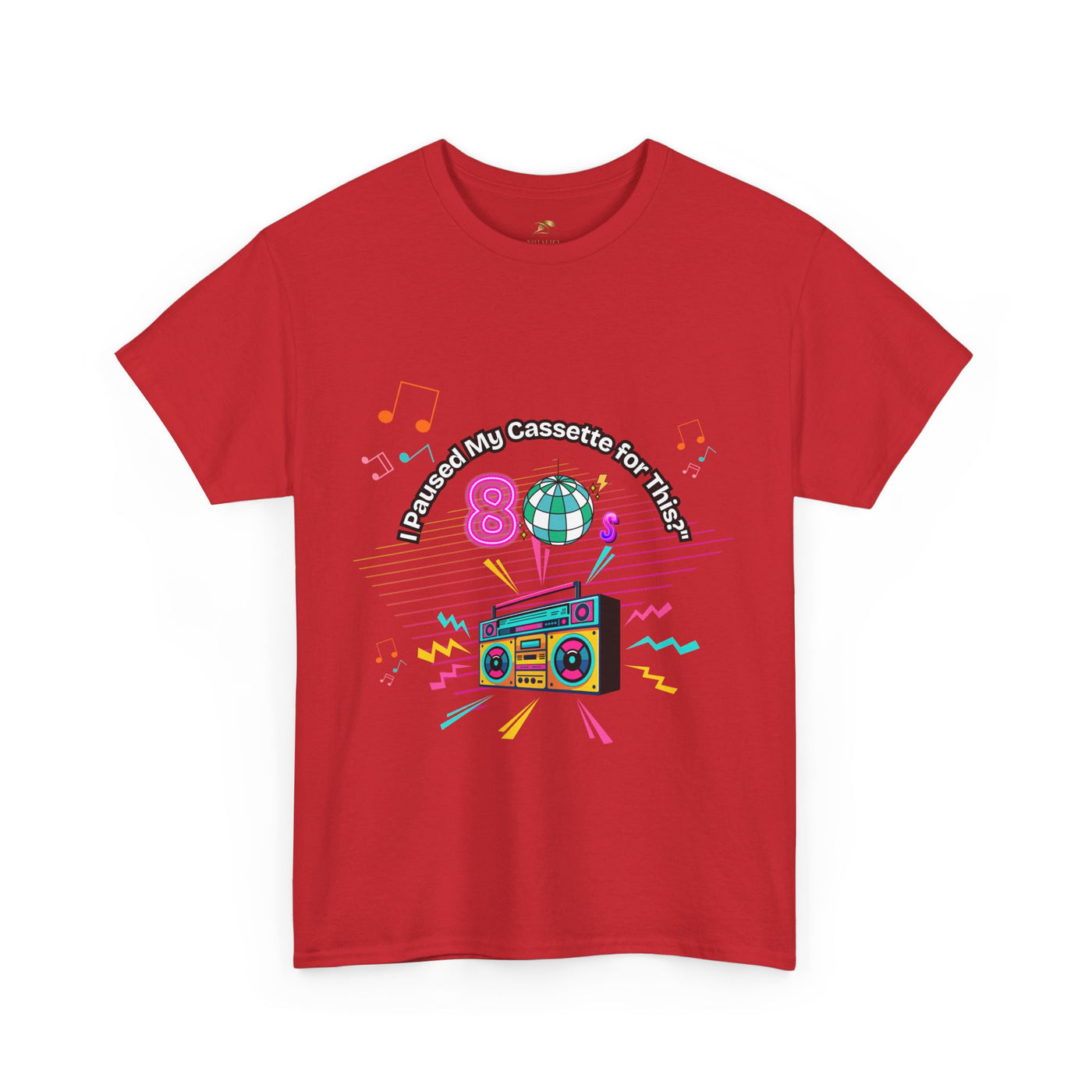 Retro Cassette Tape Unisex Heavy Cotton Tee, Vintage Music Lover Shirt, 80s Nostalgia Graphic Tee, Pause Cassette Player Shirt, Mixtape Fan - NOTALIFY