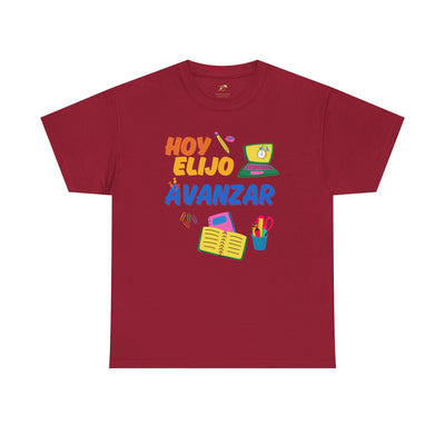 Hoy Elijo Avanzar Spanish Motivational T-Shirt | Back to School Teacher Tee | Growth Mindset Shirt | Spanish Student Gift | Unisex Tee