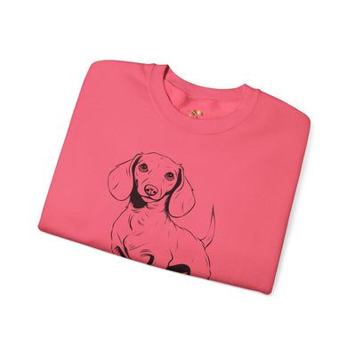 Dachshund Dog Lover Sweatshirt, Pet's Name Personalized Gift Idea, Dachshund Dog Owner Apparel, Custom Dog Paw Print Jumper, Comfy Crewneck