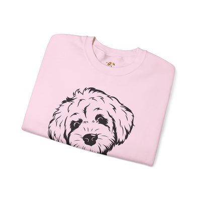 Poodle Dog Lover Sweatshirt, Pet's Name Personalized Gift Idea, Poodle Dog Owner Apparel, Custom Dog Paw Print Jumper, Comfy Crewneck - NOTALIFY