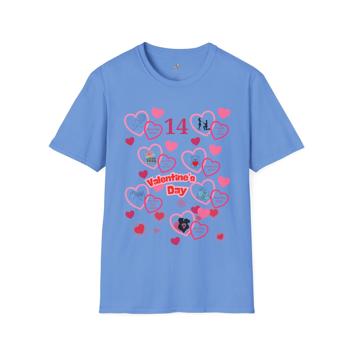 Valentines Week Love Unisex T-Shirt - Kiss Day Proposal Promise Hug Teddy Chocolate Tee Gift for Him - NOTALIFY