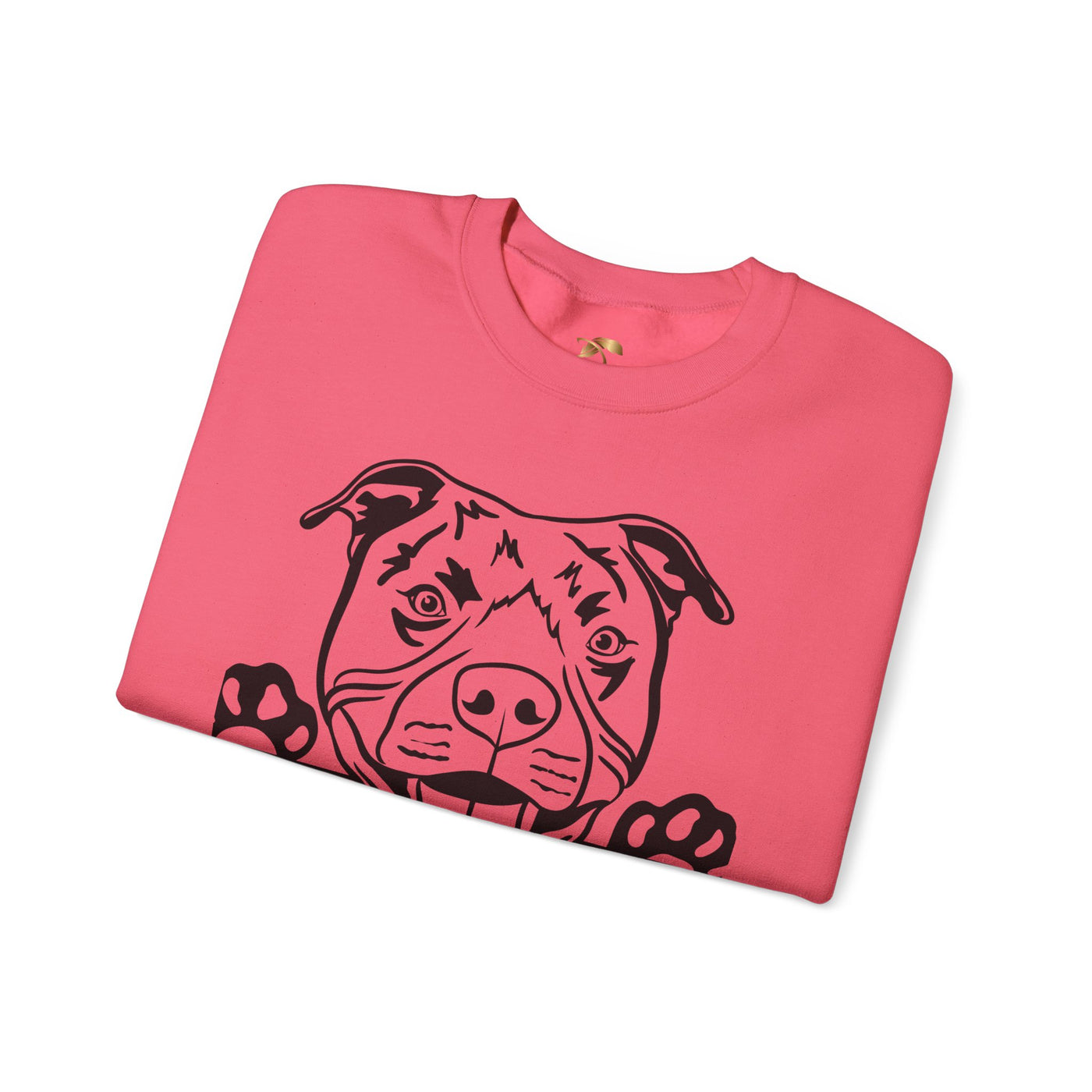 Pit Bull Lover Sweatshirt, Pet's Name Personalized Gift Idea, Pit Bull Dog Owner Apparel, Custom Dog Paw Print Jumper, Comfy Crewneck - NOTALIFY