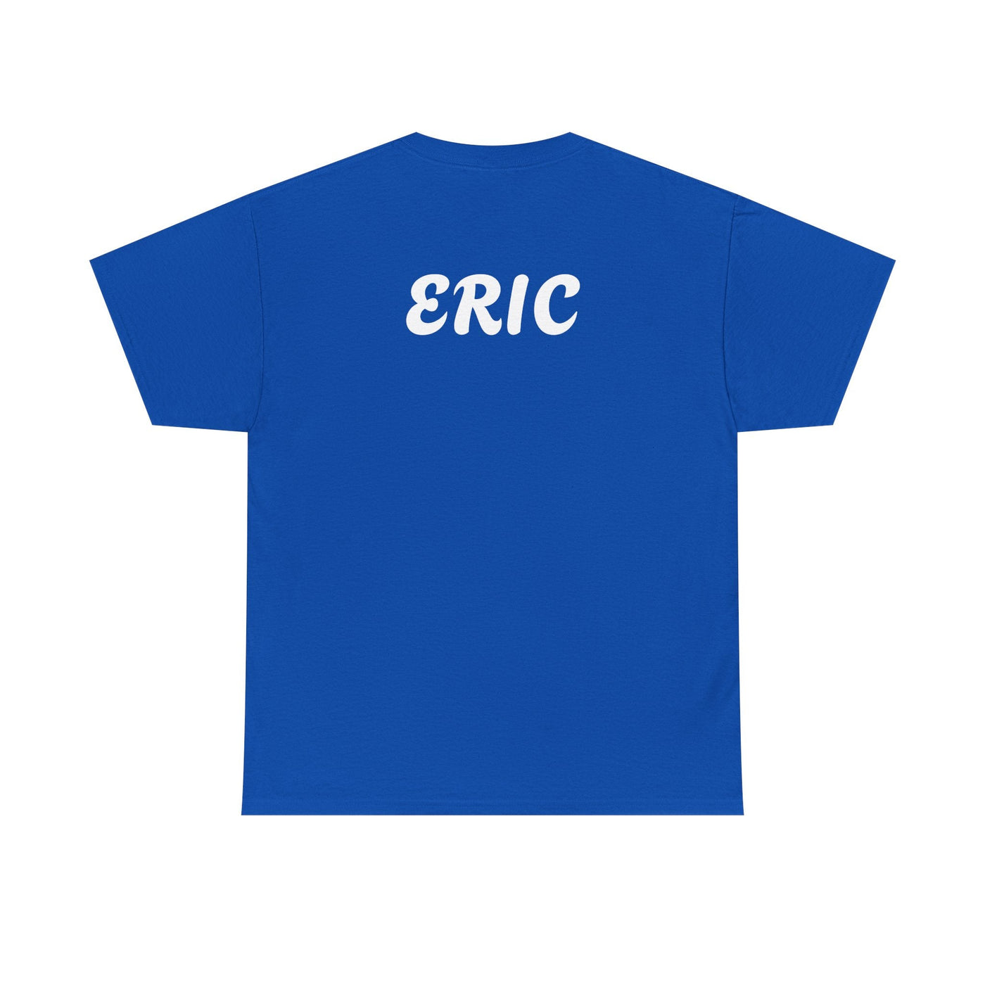Unique "Be The Only One" barcode t-shirt in blue with a minimalist design