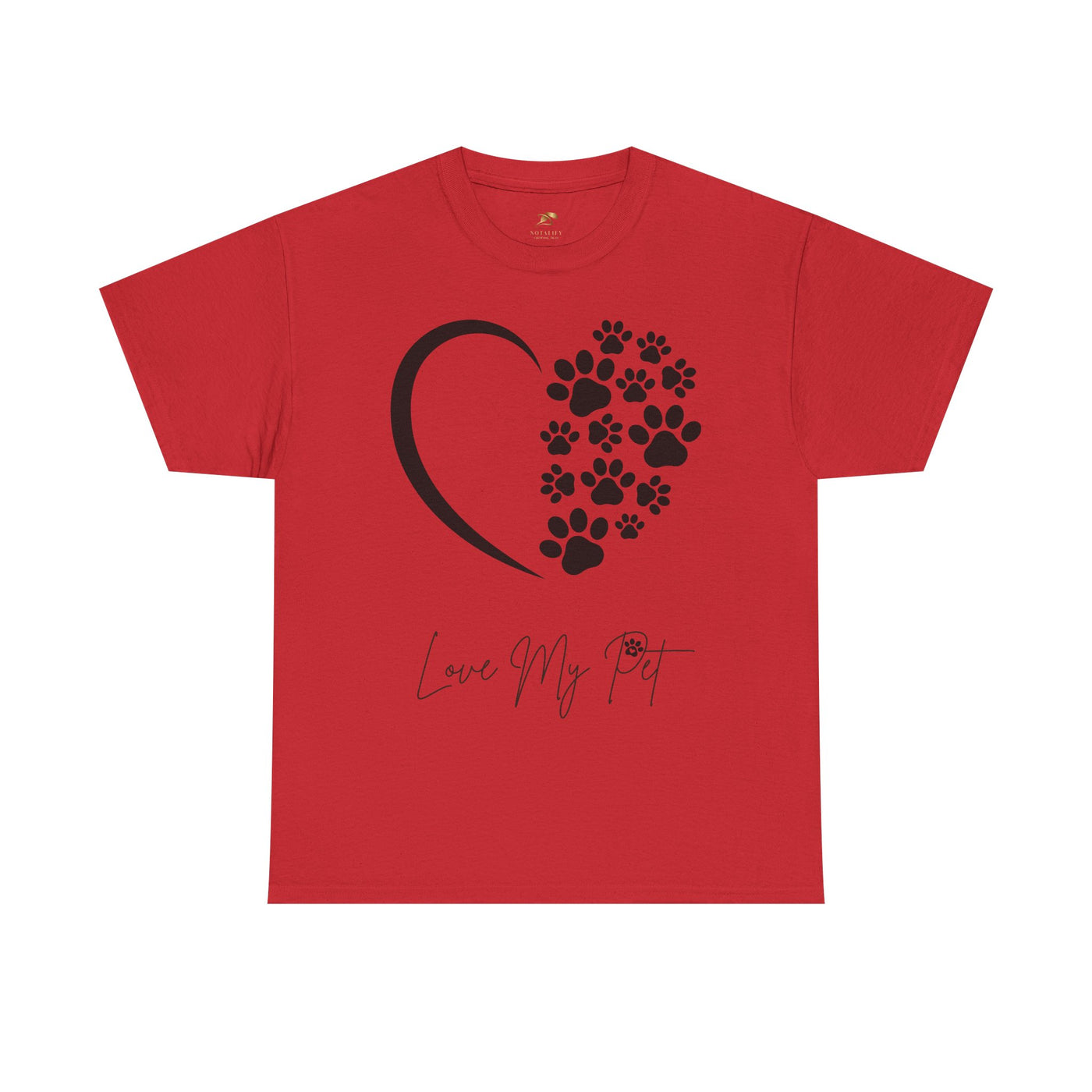 Pet Lover Unisex Heavy Cotton Tee, Love My Pet Shirt, Dog Cat Owner Gift, Animal Lover Apparel, Pet Tee - NOTALIFY