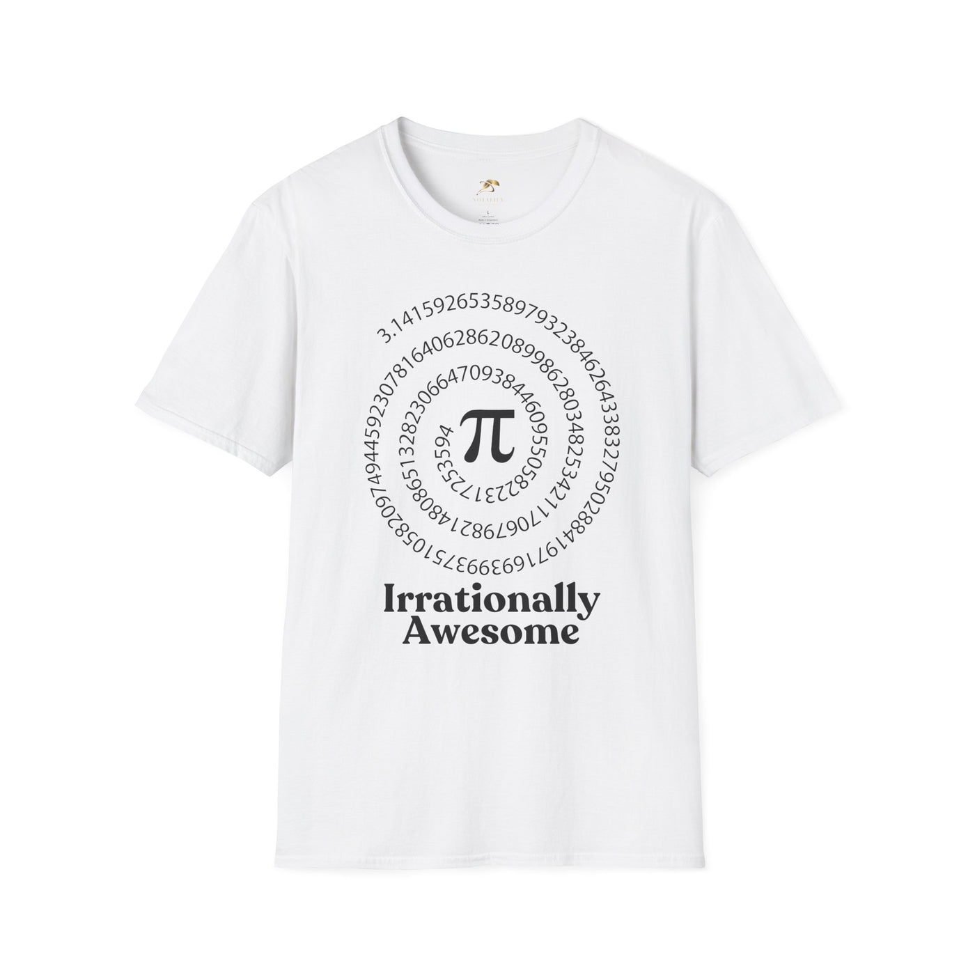 Pi Day Unisex Softstyle T-Shirt, Math Geek Gift, Irrationally Awesome Tee, March 14 Celebration Shirt, Mathematics Lover Top - NOTALIFY