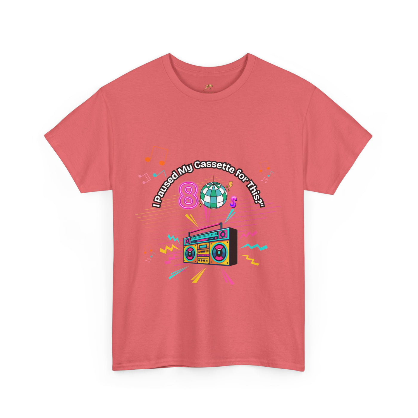 Retro Cassette Tape Unisex Heavy Cotton Tee, Vintage Music Lover Shirt, 80s Nostalgia Graphic Tee, Pause Cassette Player Shirt, Mixtape Fan - NOTALIFY