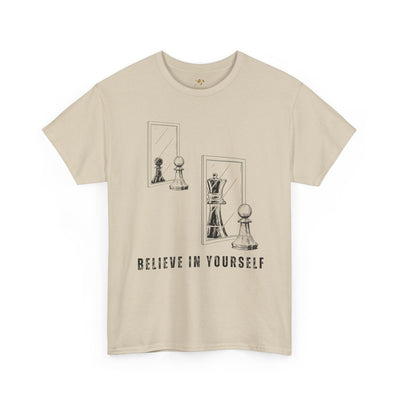 Believe in Yourself. Chess Pawn to King Reflection Tee | Inspirational Self-Esteem Tee | Motivational Shirt | Growth Mindset Gift | Unisex