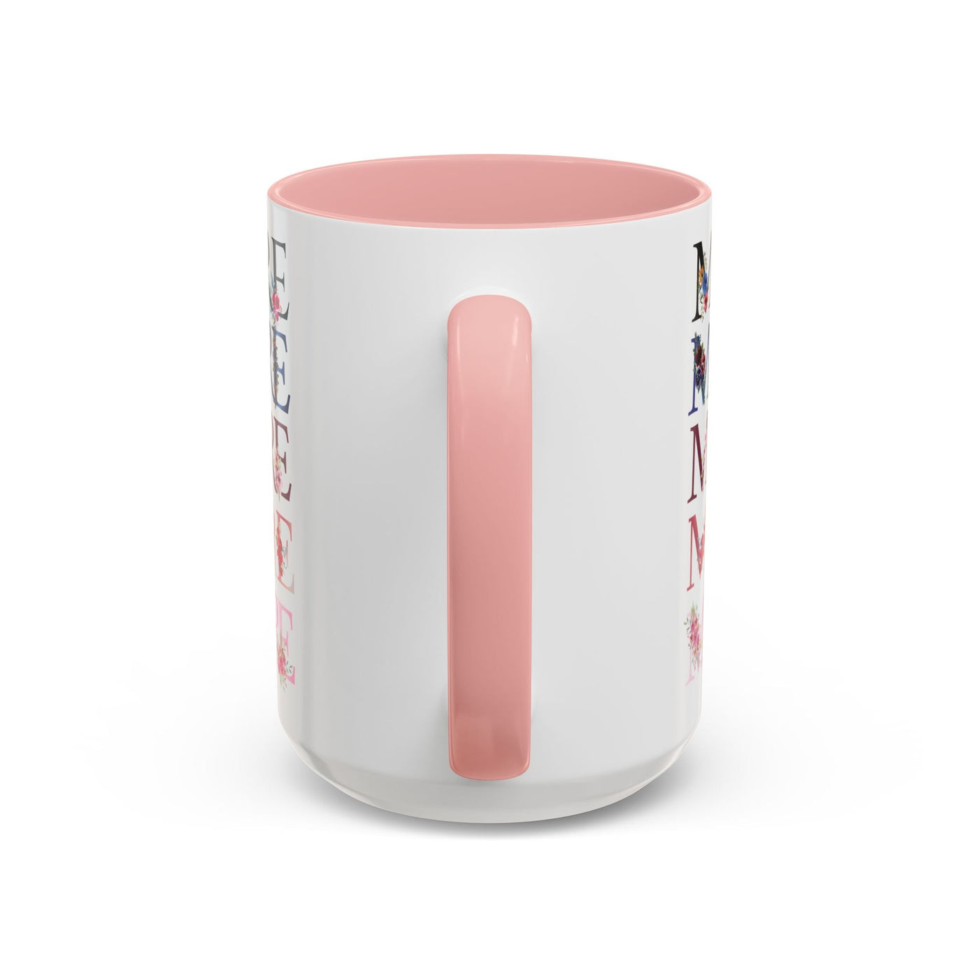 Mother's Day Mug, Accent Coffee Cup with Flowers and Names, Gift for M
