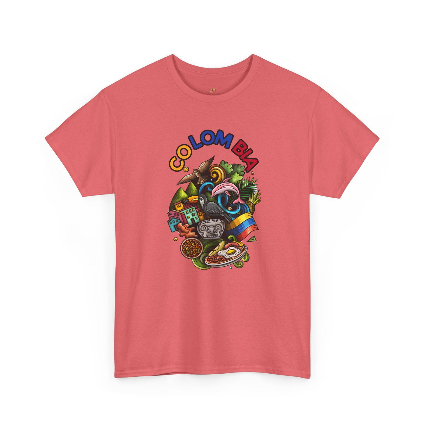 Colorful Unisex Heavy Cotton Tee with Joyful Message, Fun T-Shirt, Cas