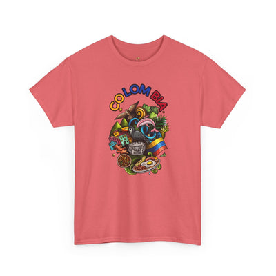 Colorful Unisex Heavy Cotton Tee with Joyful Message, Fun T-Shirt, Cas