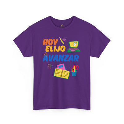 Hoy Elijo Avanzar Spanish Motivational T-Shirt | Back to School Teacher Tee | Growth Mindset Shirt | Spanish Student Gift | Unisex Tee