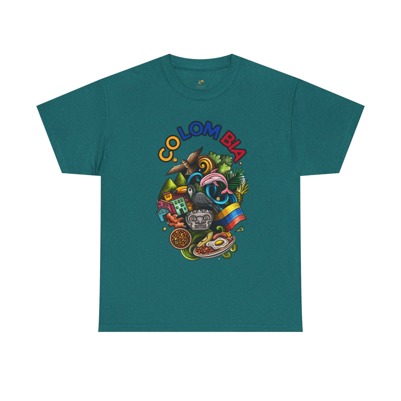 Colorful Unisex Heavy Cotton Tee with Joyful Message, Fun T-Shirt, Casual Wear, Gift for Friends, Summer Vibes, Festival Apparel - NOTALIFY