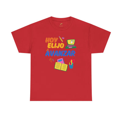 Hoy Elijo Avanzar Spanish Motivational T-Shirt | Back to School Teacher Tee | Growth Mindset Shirt | Spanish Student Gift | Unisex Tee