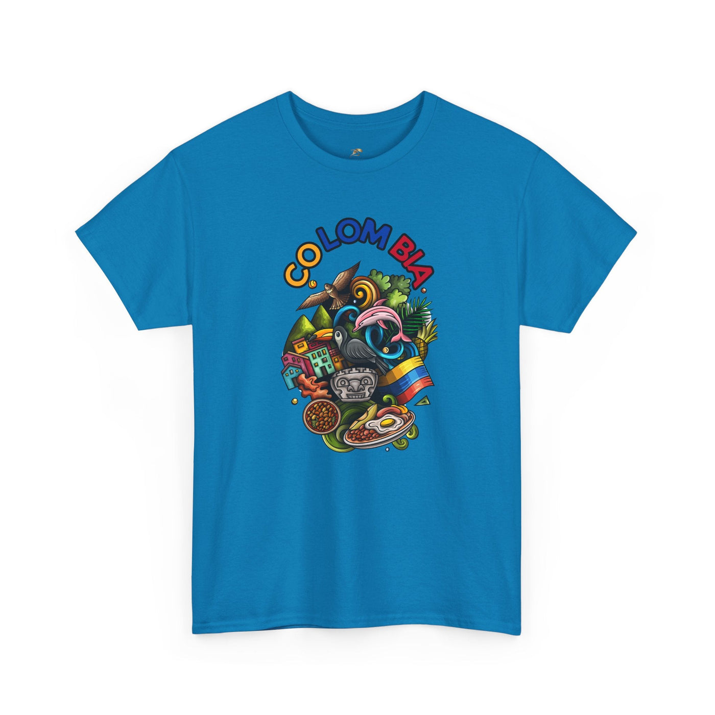 Colorful Unisex Heavy Cotton Tee with Joyful Message, Fun T-Shirt, Cas