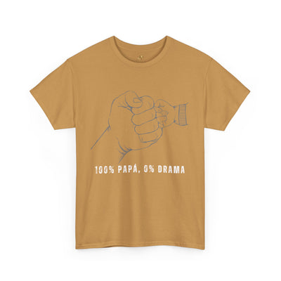 100 Percent Papá 0 Percent Drama Shirt | Funny Spanish Dad Tee | Fathers Day Gift for Dad| Cool Latino Dad Shirt | Parent Humor Graphic Tee