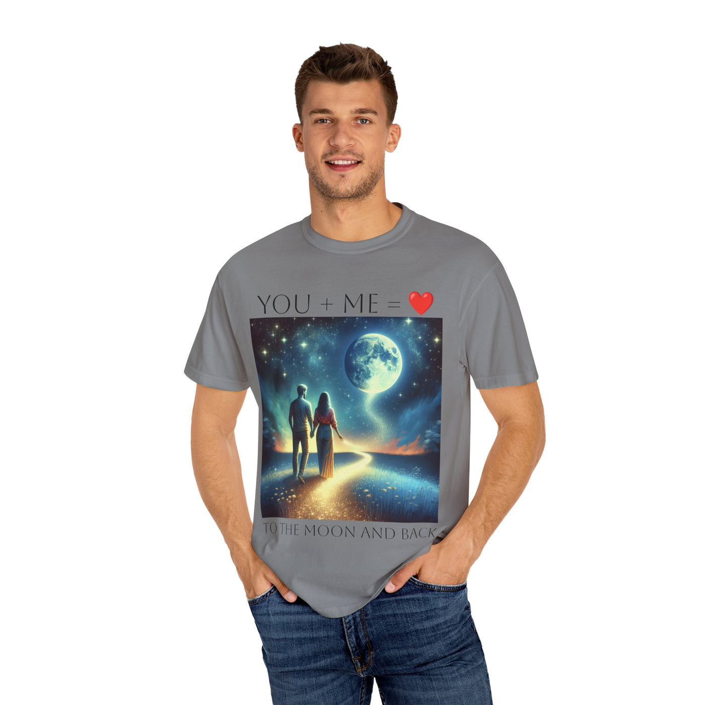 Moon and Back Unisex T-shirt, Celestial Love Tee, Outer Space Shirt, Romantic Gift, Astronomy Top - NOTALIFY