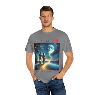 Moon and Back Unisex T-shirt, Celestial Love Tee, Outer Space Shirt, Romantic Gift, Astronomy Top - NOTALIFY