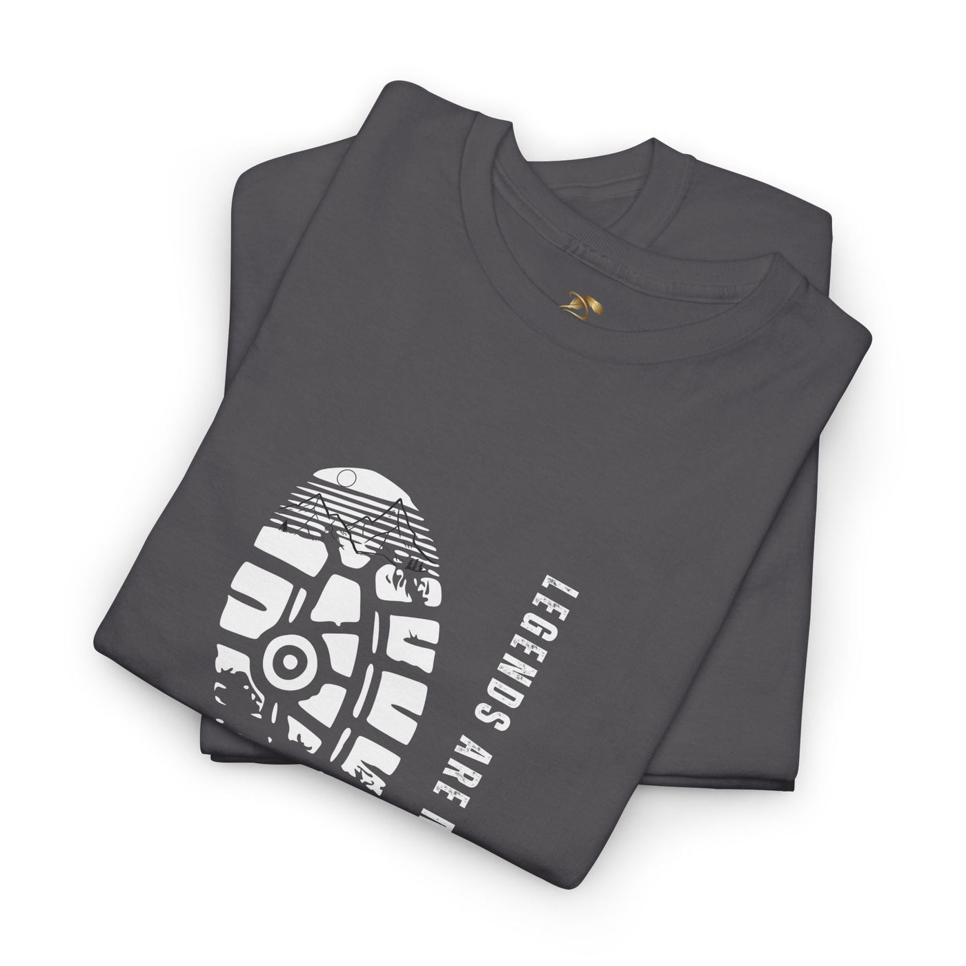 Unisex heavy cotton tee with "Legends are made NOT BORN" graphic, motivational t-shirt.