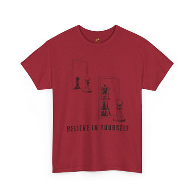 Believe in Yourself. Chess Pawn to King Reflection Tee | Inspirational Self-Esteem Tee | Motivational Shirt | Growth Mindset Gift | Unisex