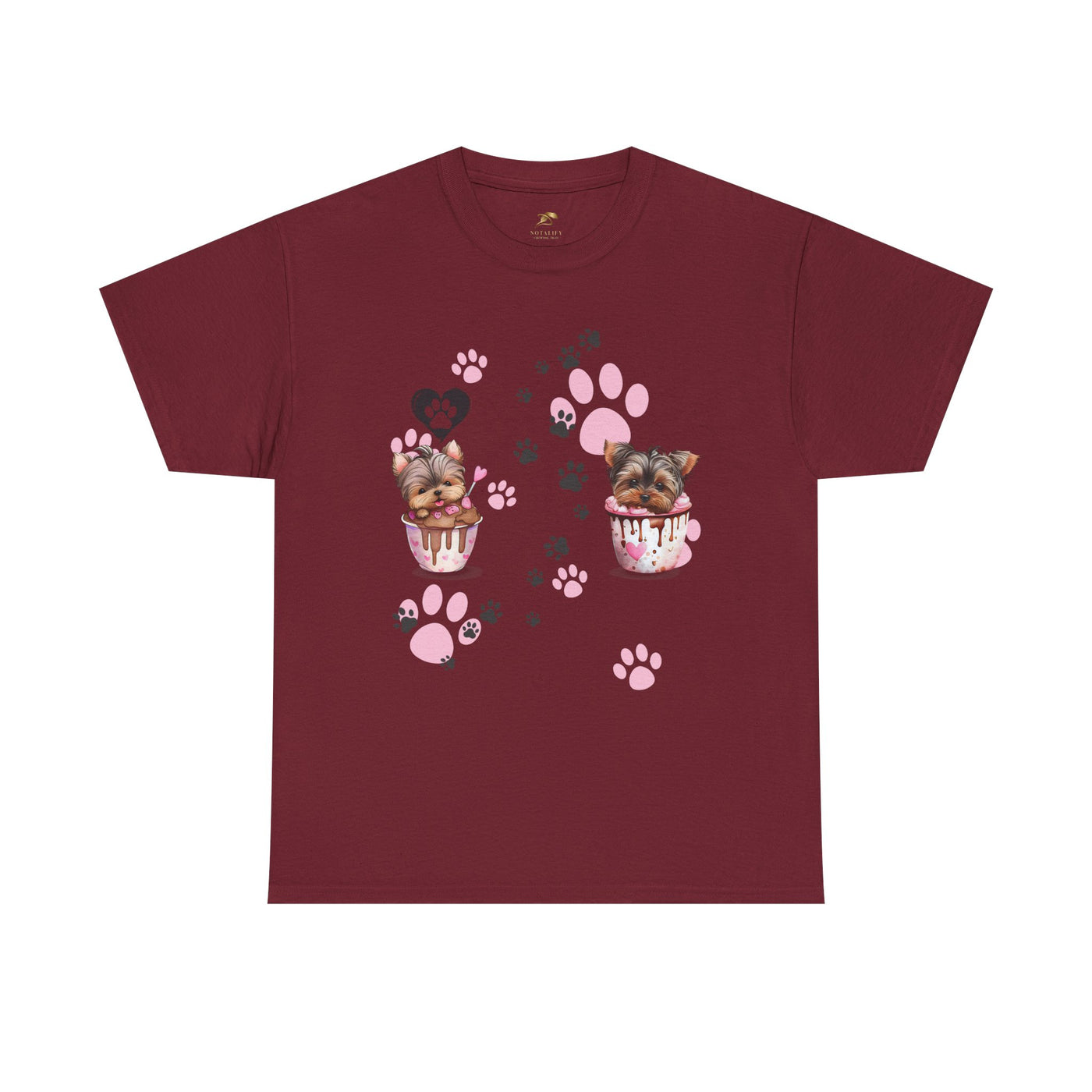 Pet Lover Unisex Heavy Cotton Tee, Love My Pet Shirt, Dog Cat Owner Gift, Animal Lover Apparel, Customized Pet Tee - NOTALIFY